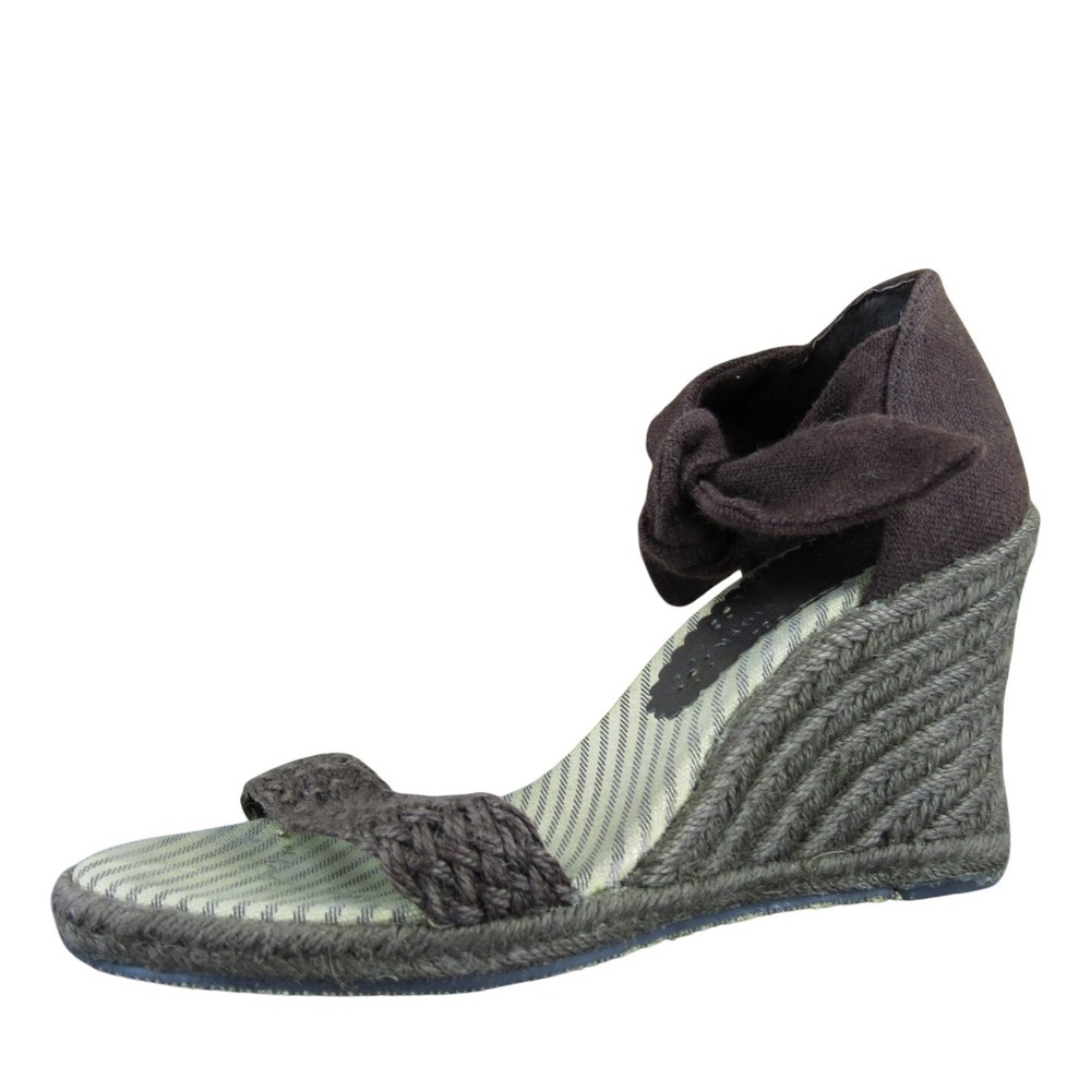 Tommy Hilfiger Women's Brown Wedge Sandals‎ Lace-Adjustable Straps Size 6.5M